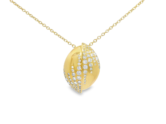 0.40ct diamond pendant in 14k yellow gold – Niara