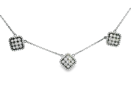 1.51CT Diamond Pendant 14k White Gold