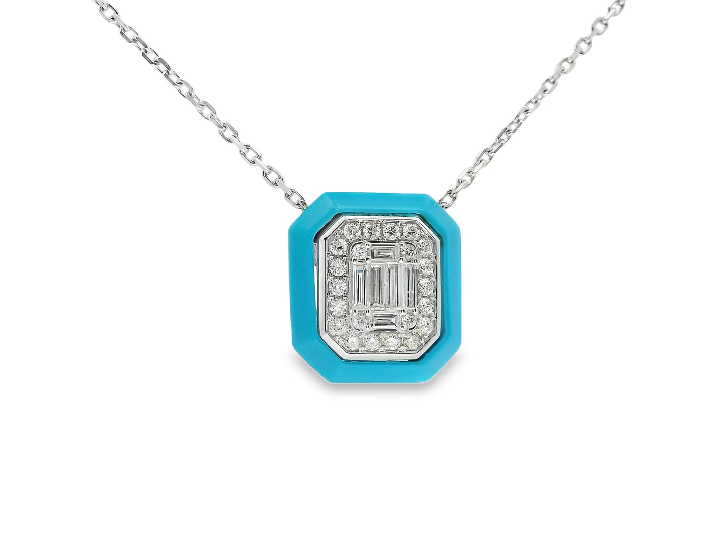 0.42ct diamond pendant in 14k white gold – Niara