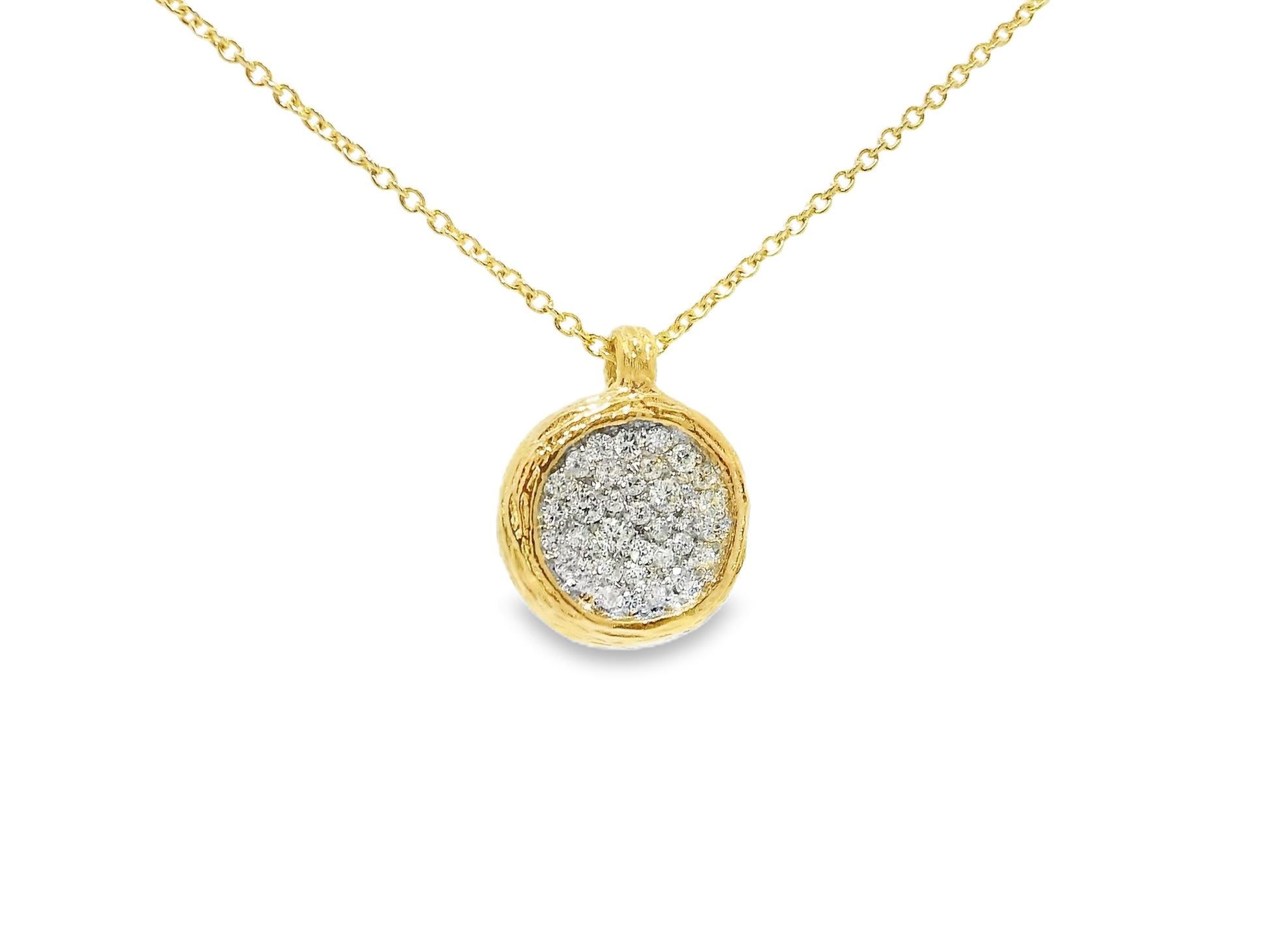 0.32ct diamond pendant in 14k yellow gold – Niara