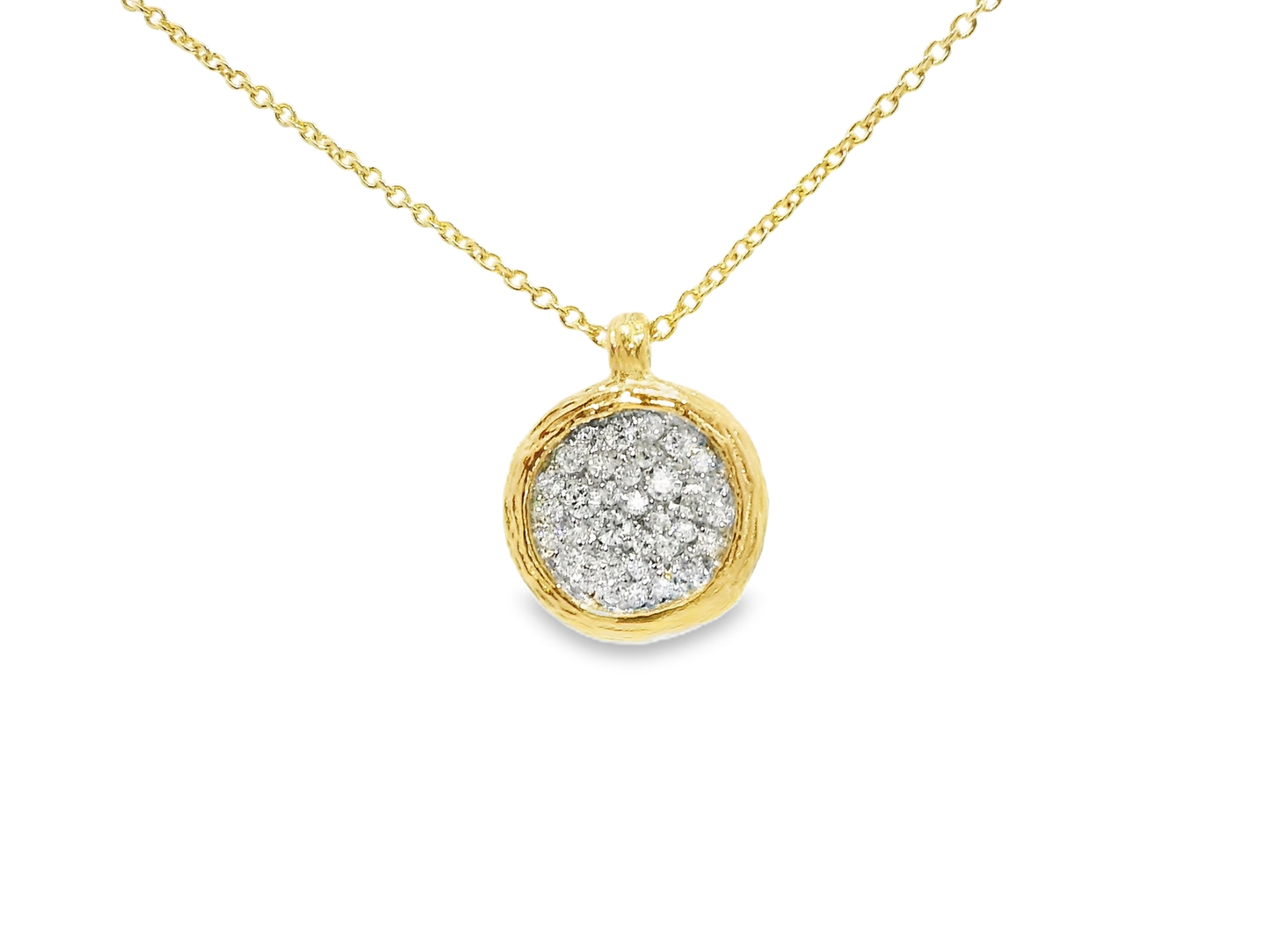 0.32ct diamond pendant in 14k yellow gold – Niara
