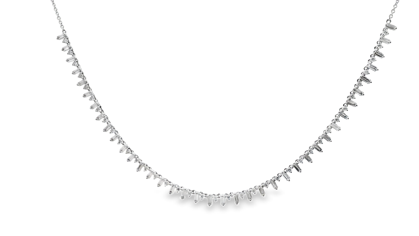 1.93CT Diamond Pendant 14k White Gold