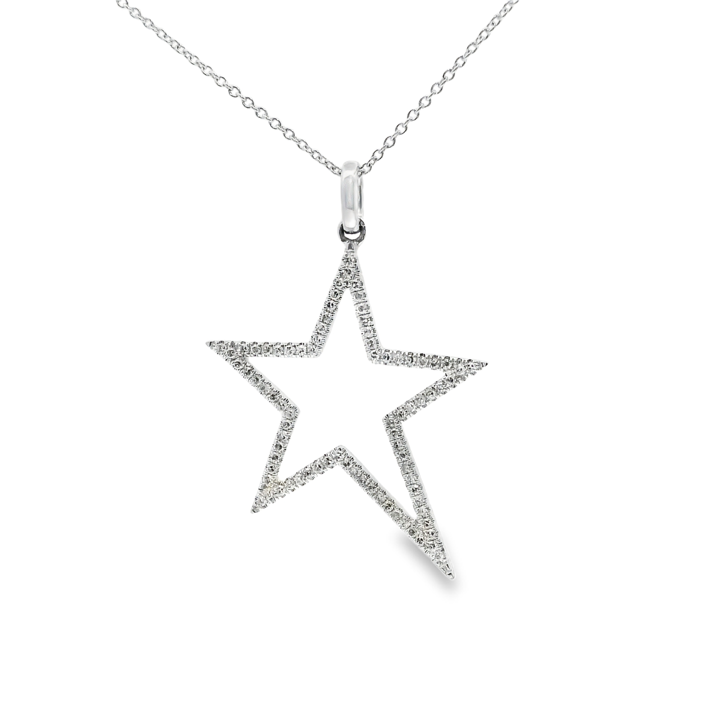 0.27ct diamond star pendant in 14k white gold – Niara