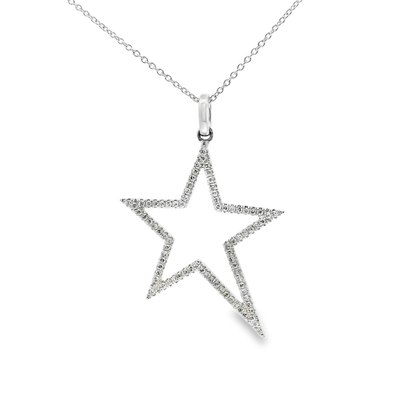 0.27ct diamond star pendant in 14k white gold – Niara