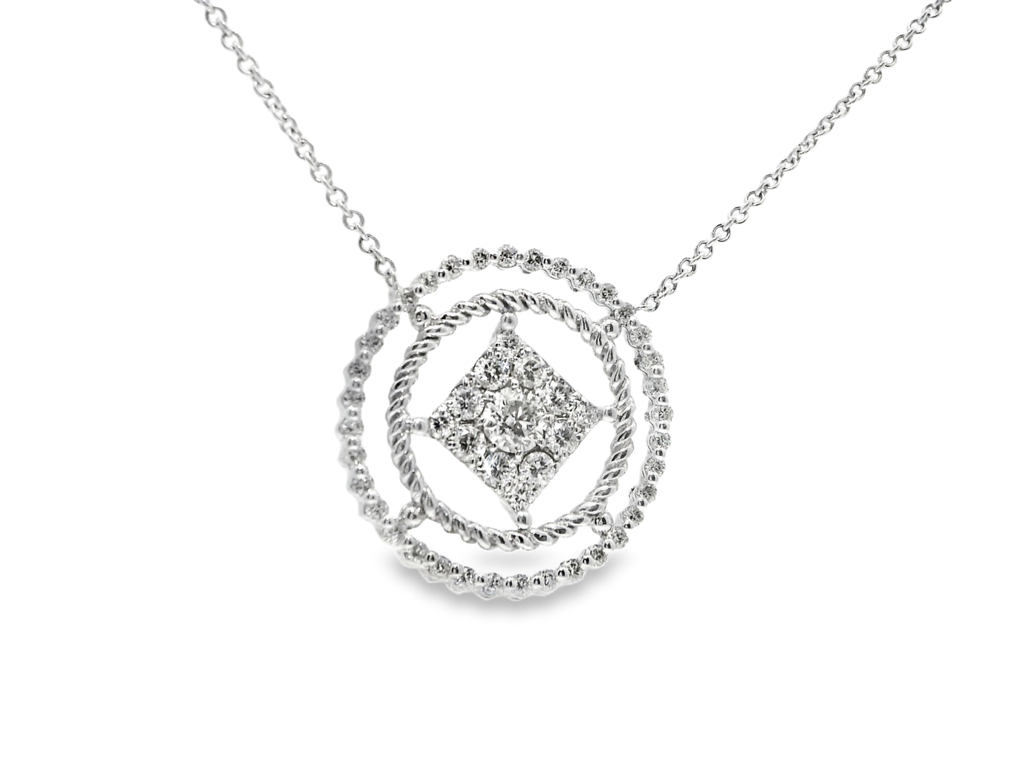 1.09ct diamond pendant in 14k white gold – Niara