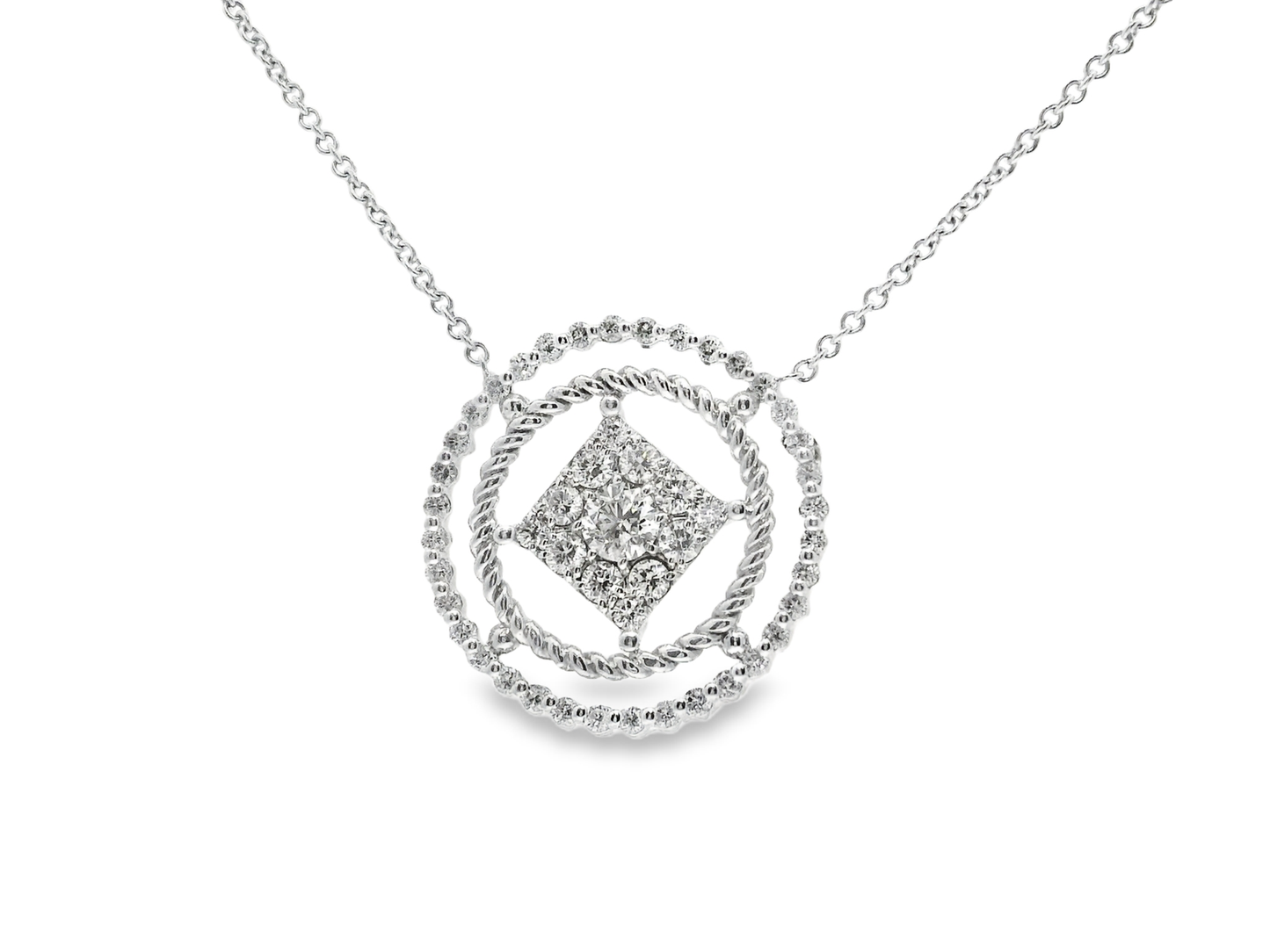 1.09ct diamond pendant in 14k white gold – Niara