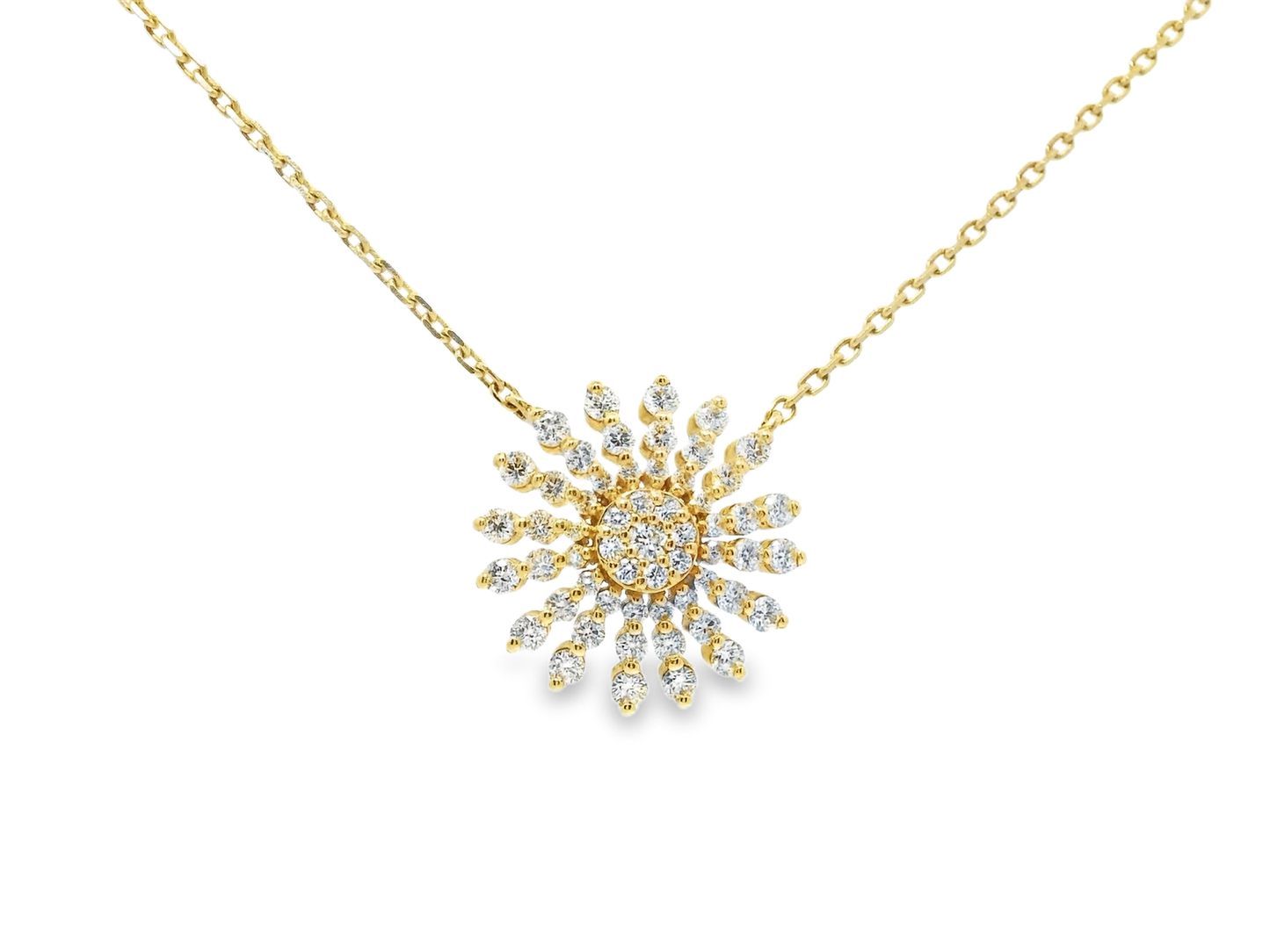 0.84CT Diamond Pendant 14l Yellow Gold