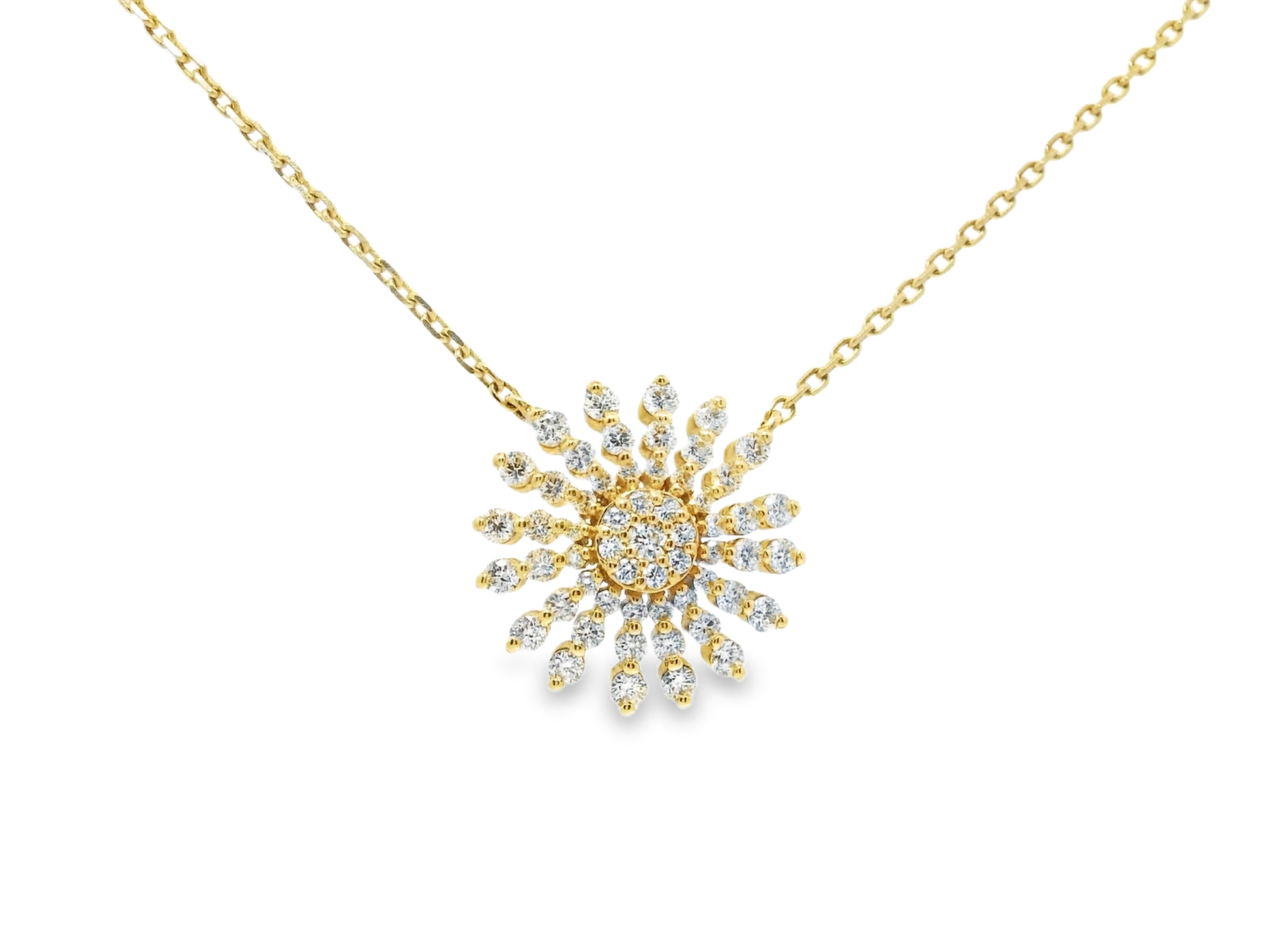 0.84ct diamond pendant in 14k yellow gold – Niara