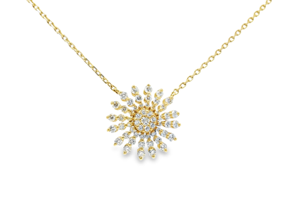 0.84ct diamond pendant in 14k yellow gold – Niara