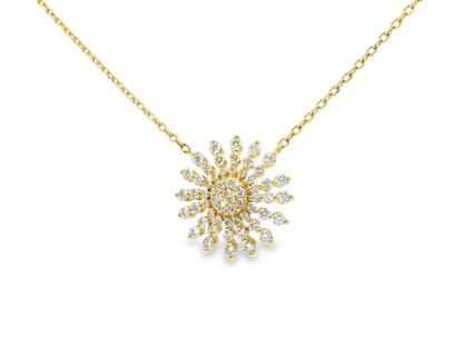 0.84ct diamond pendant in 14k yellow gold – Niara