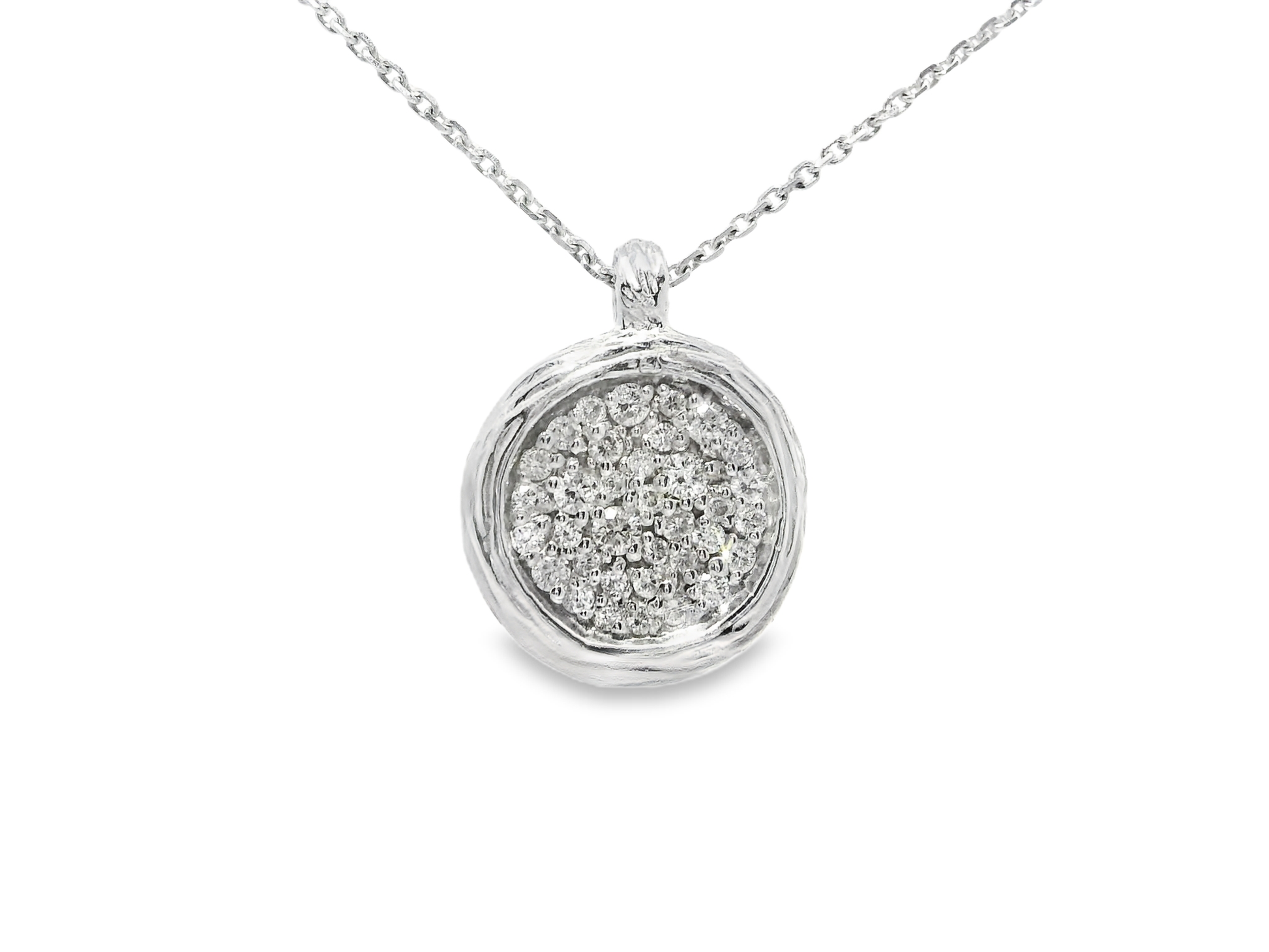 0.32ct diamond pendant in 14k white gold – Niara