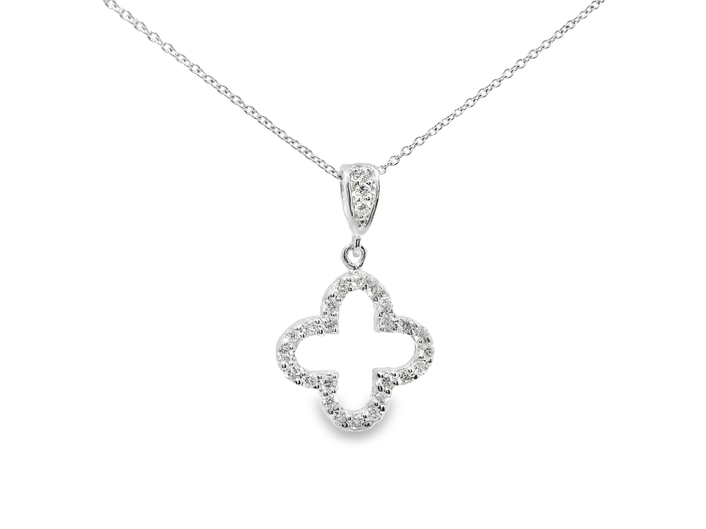 0.28ct diamond pendant in 14k white gold – Niara