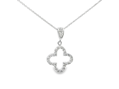 0.28ct diamond pendant in 14k white gold – Niara