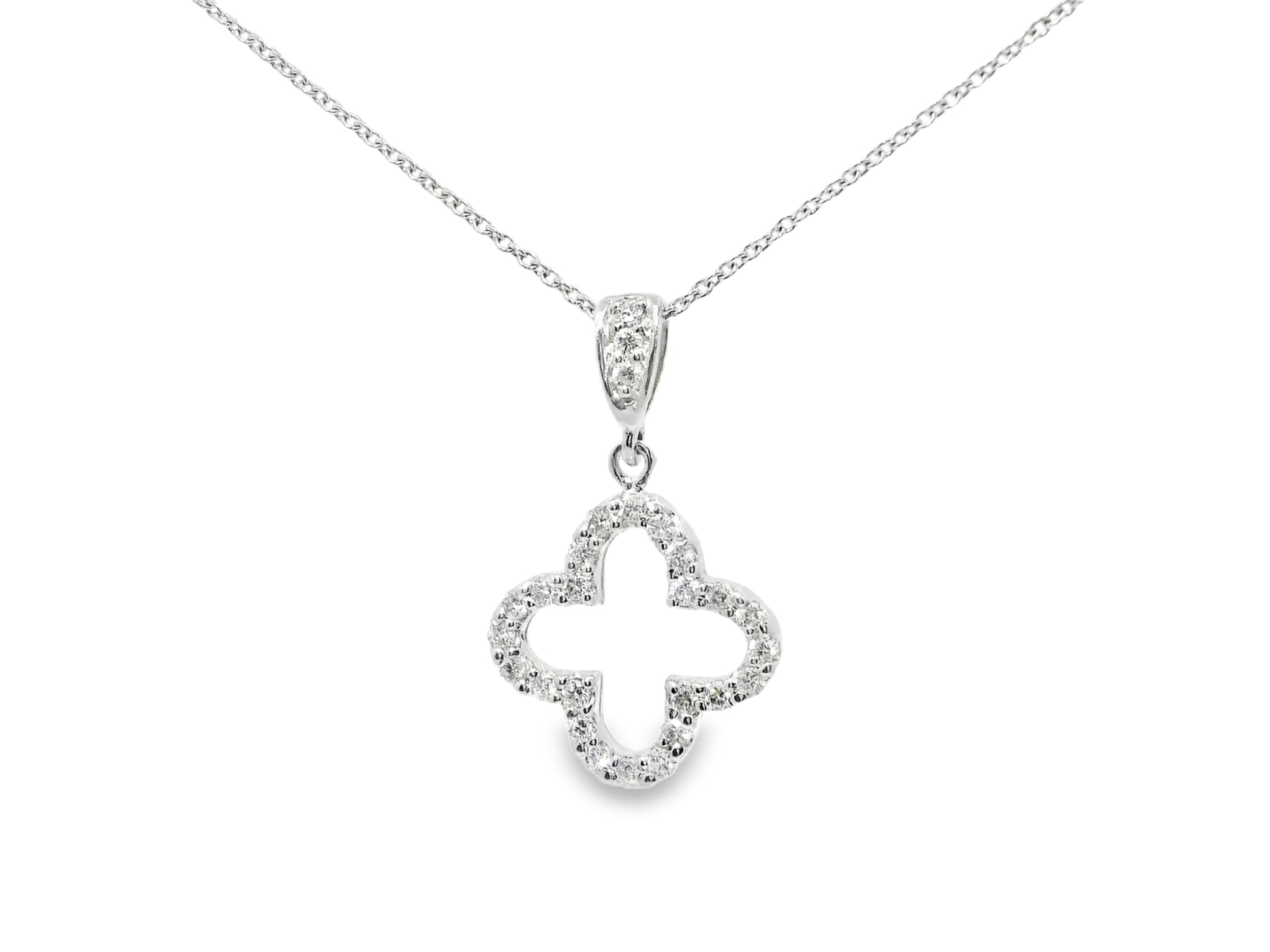 0.28ct diamond pendant in 14k white gold – Niara
