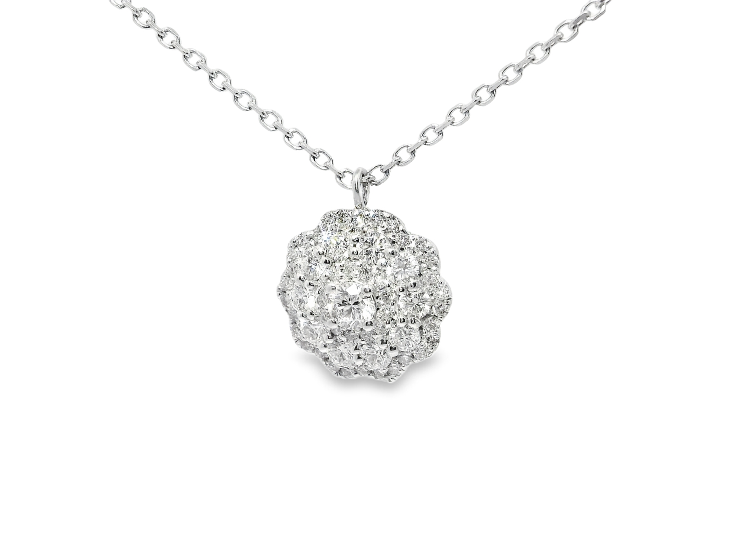 0.82ct diamond pendant in 14k white gold – Niara