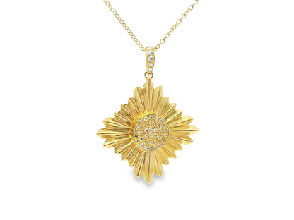 0.12ct diamond pendant in 14k yellow gold – Niara