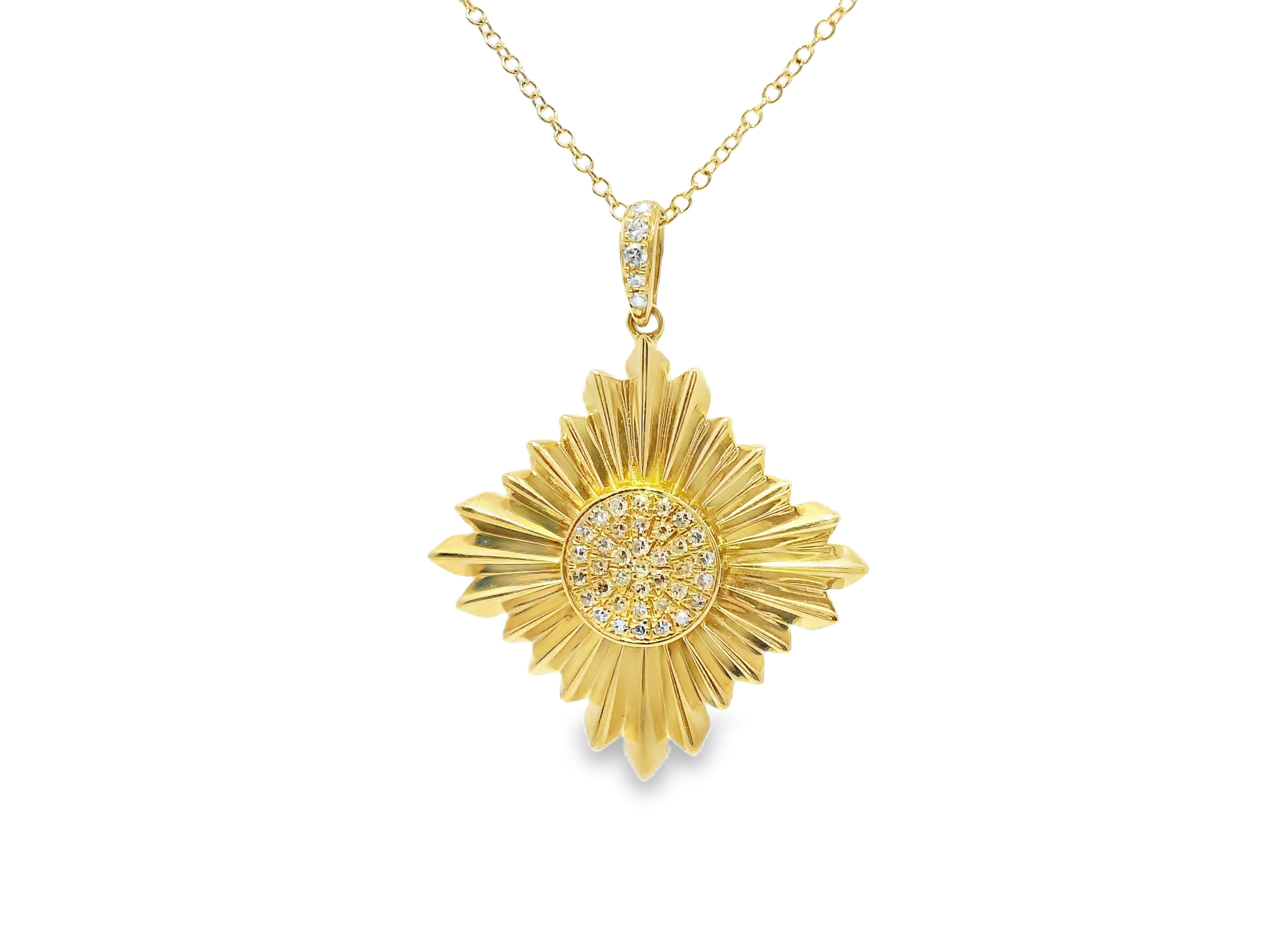 0.12ct diamond pendant in 14k yellow gold – Niara