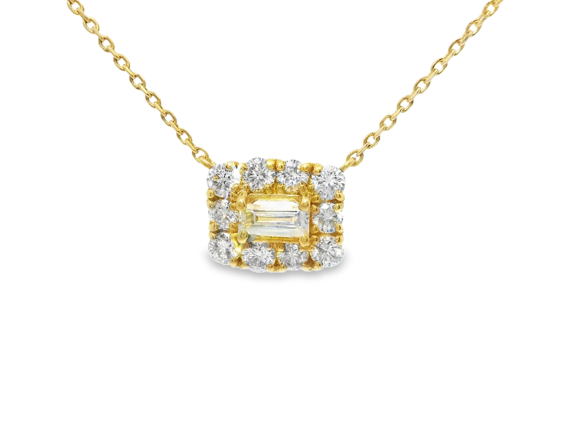 0.48ct diamond pendant in 18k yellow gold – Niara