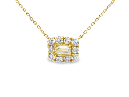 0.48ct diamond pendant in 18k yellow gold – Niara