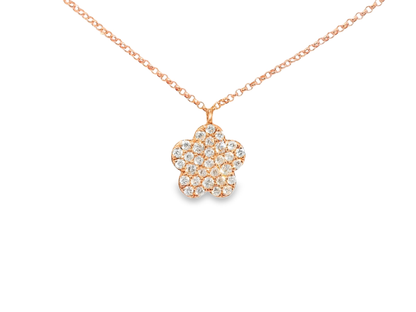 0.34ct diamond pendant in 14k rose gold – Niara