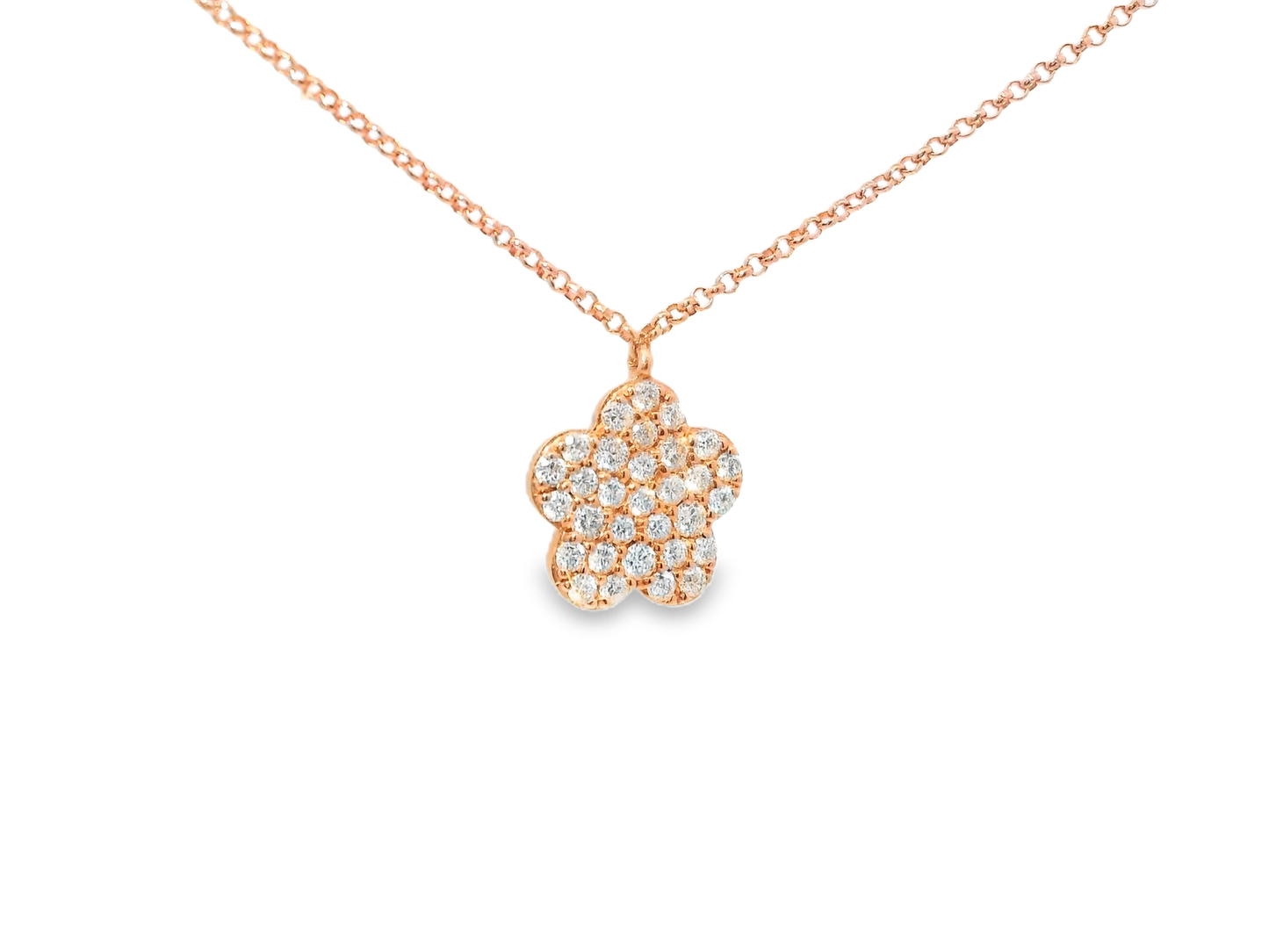 0.34ct diamond pendant in 14k rose gold – Niara