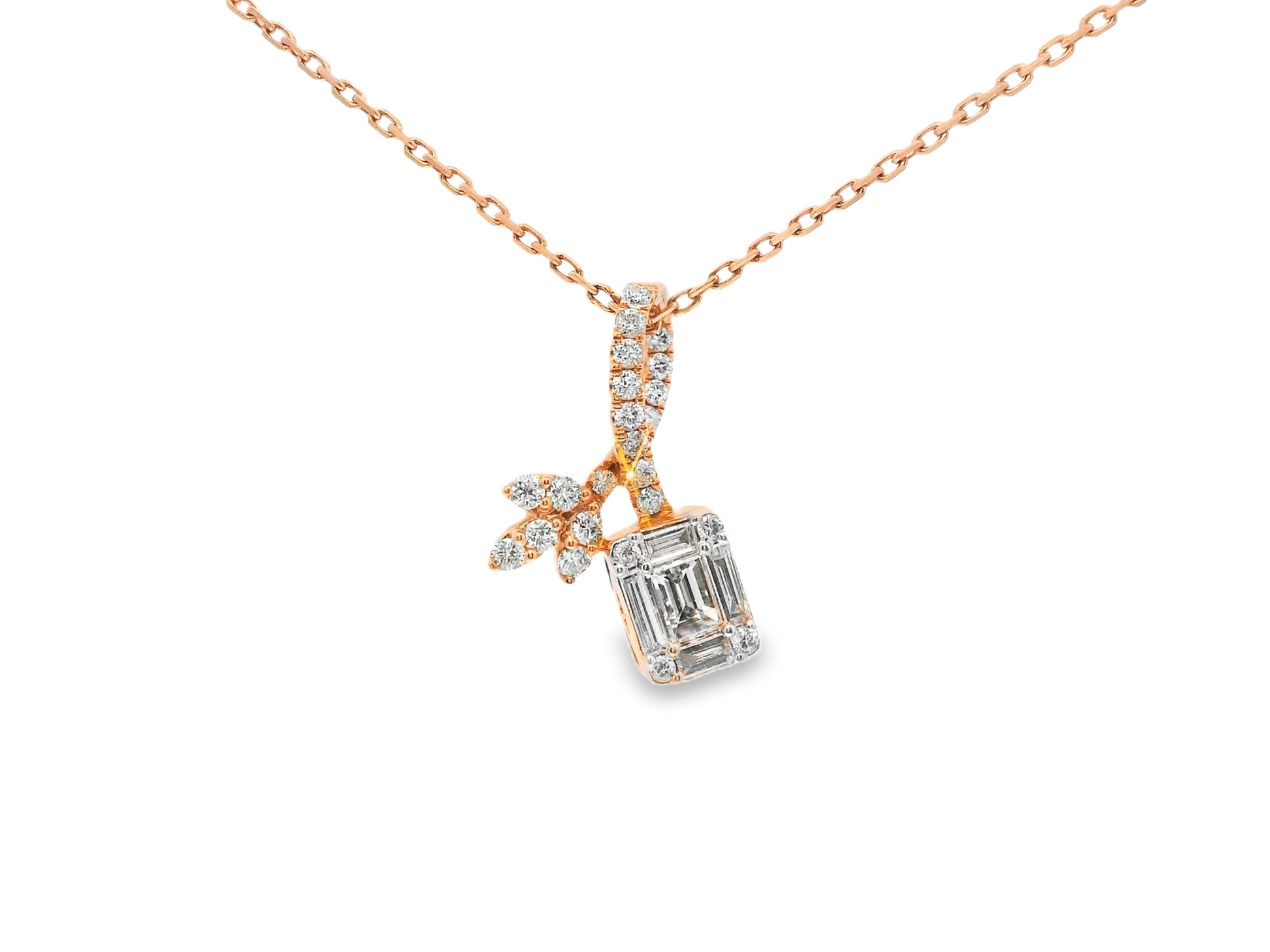 0.37ct diamond pendant in 18k rose gold – Niara