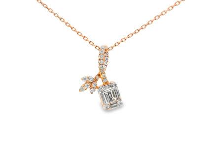 0.37ct diamond pendant in 18k rose gold – Niara