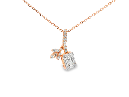 0.37ct diamond pendant in 18k rose gold – Niara
