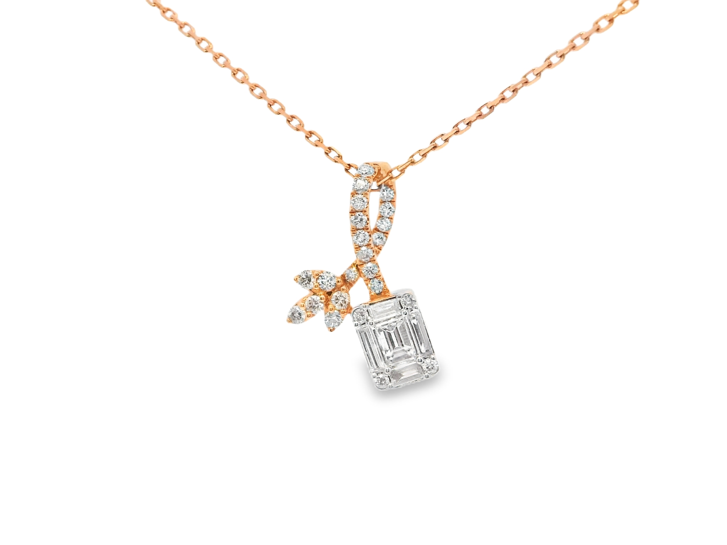 0.37ct diamond pendant in 18k rose gold – Niara