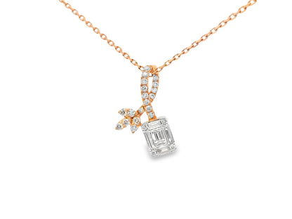 0.37ct diamond pendant in 18k rose gold – Niara