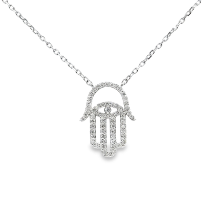 0.38ct diamond pendant in 14k white gold – Niara