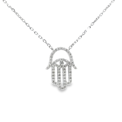 0.38ct diamond pendant in 14k white gold – Niara