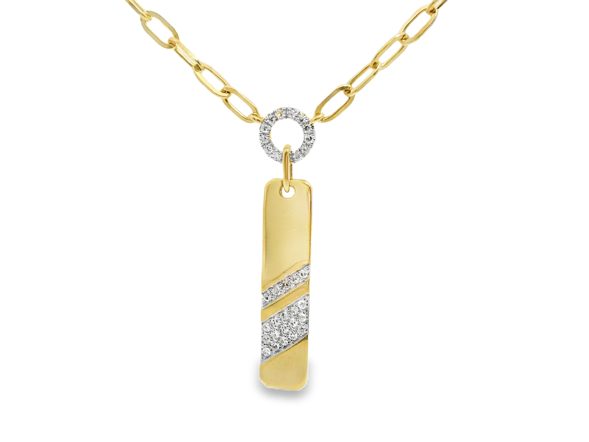 0.24ct diamond pendant in 14k yellow gold – Niara