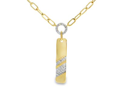 0.24ct diamond pendant in 14k yellow gold – Niara