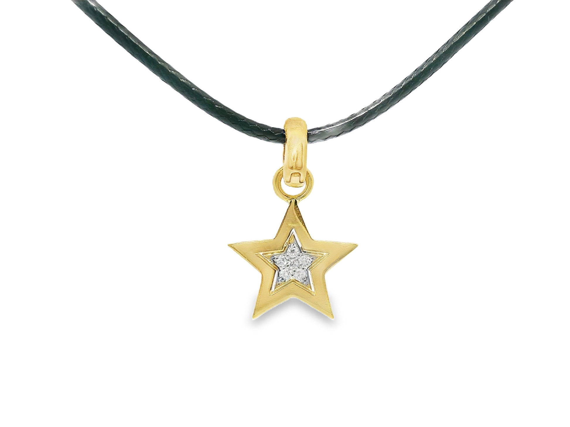 0.07ct diamond star pendant in 18k yellow gold – Niara
