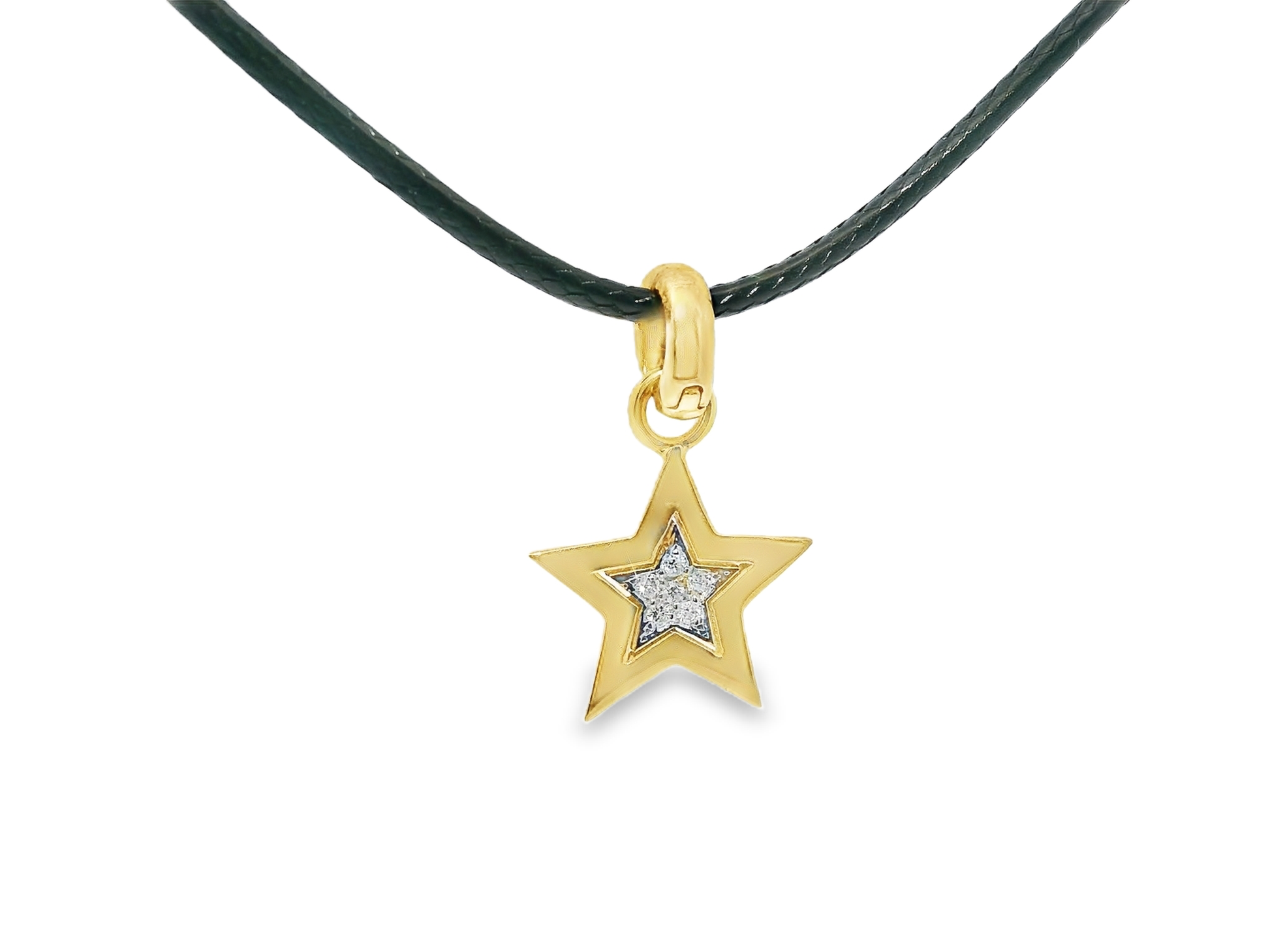 0.07ct diamond star pendant in 18k yellow gold – Niara