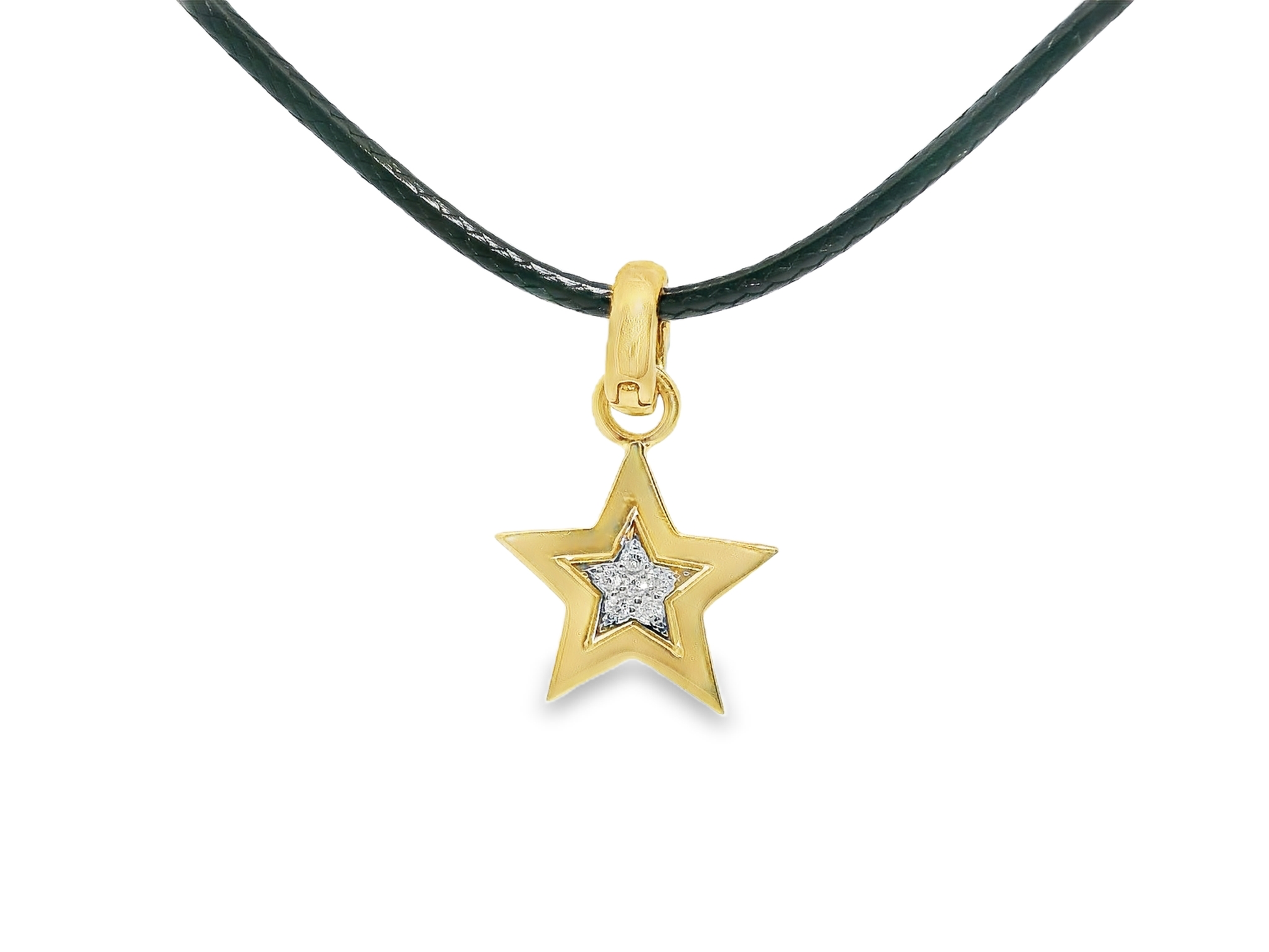0.07ct diamond star pendant in 18k yellow gold – Niara