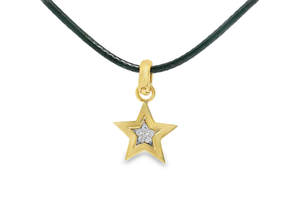 0.07ct diamond star pendant in 18k yellow gold – Niara