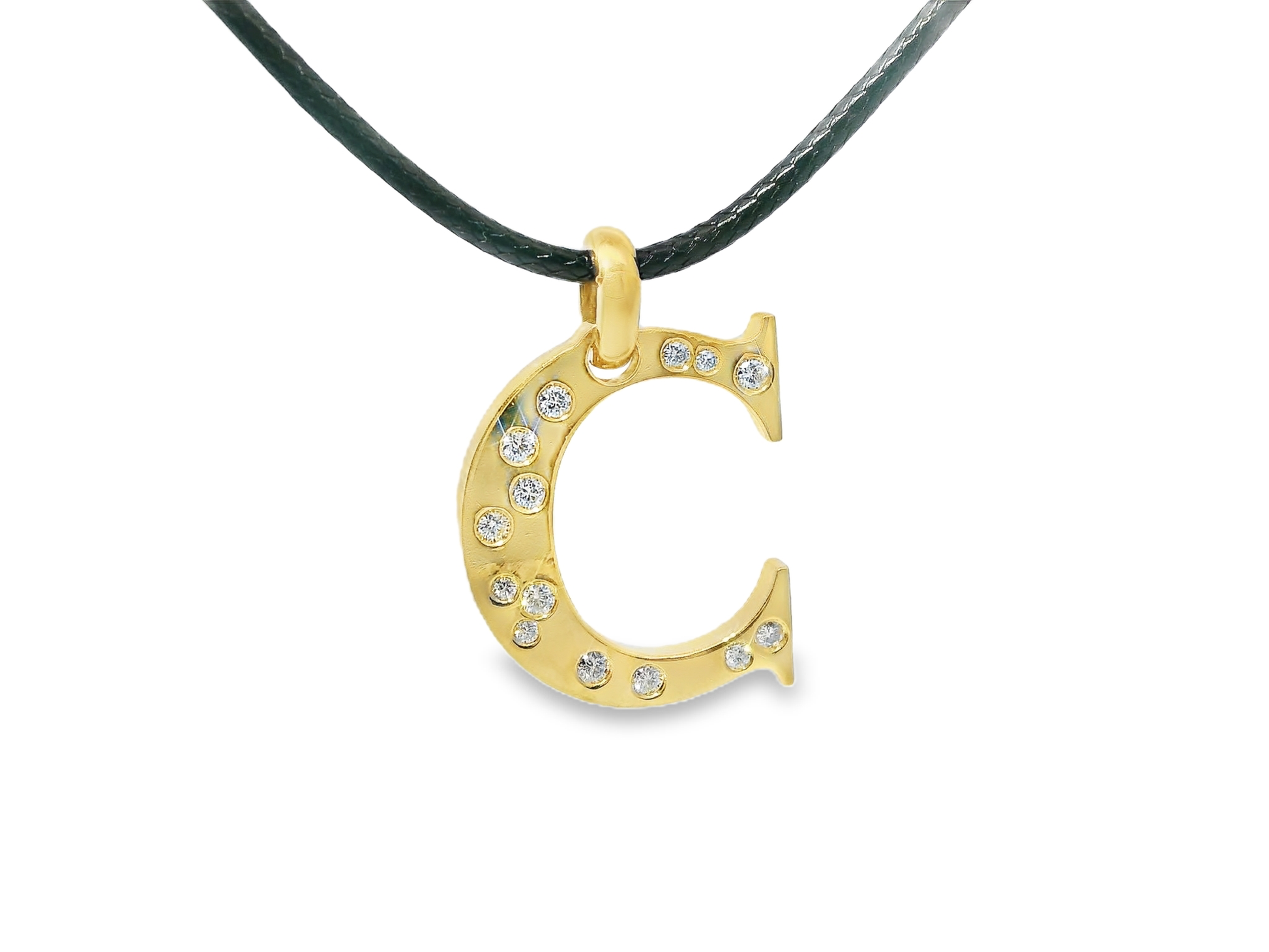 0.48ct diamond pendant in 18k yellow gold – Niara