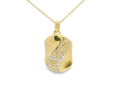 0.93ct diamond pendant in 14k yellow gold – Niara