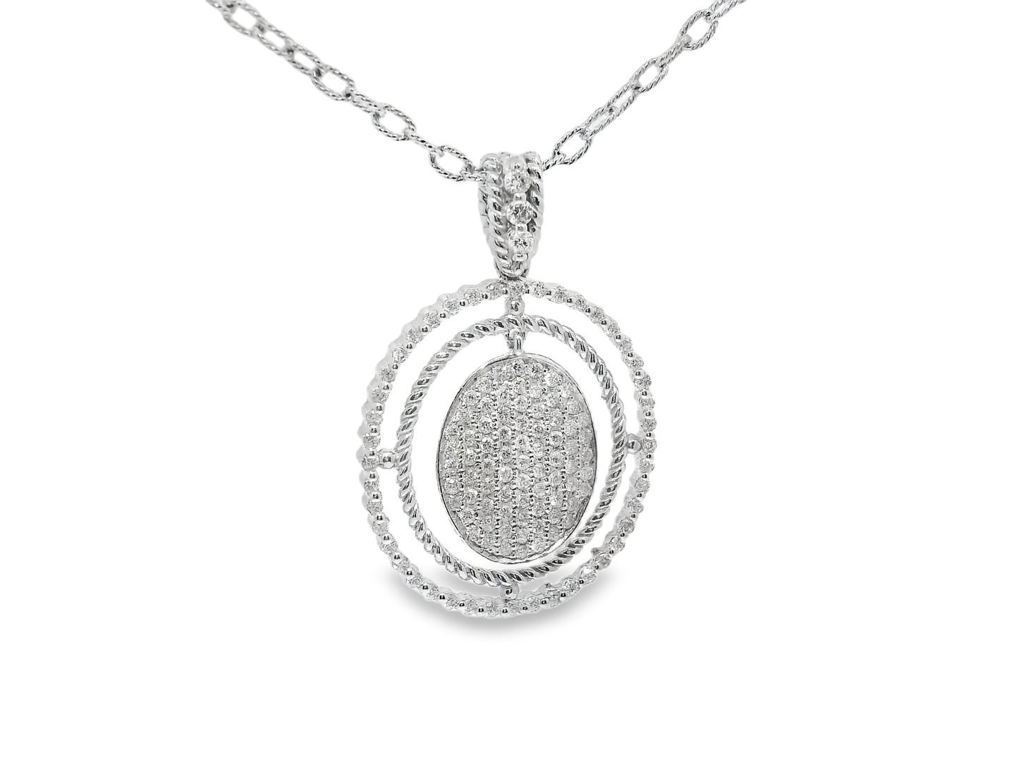 1.06ct diamond pendant in 14k white gold – Niara