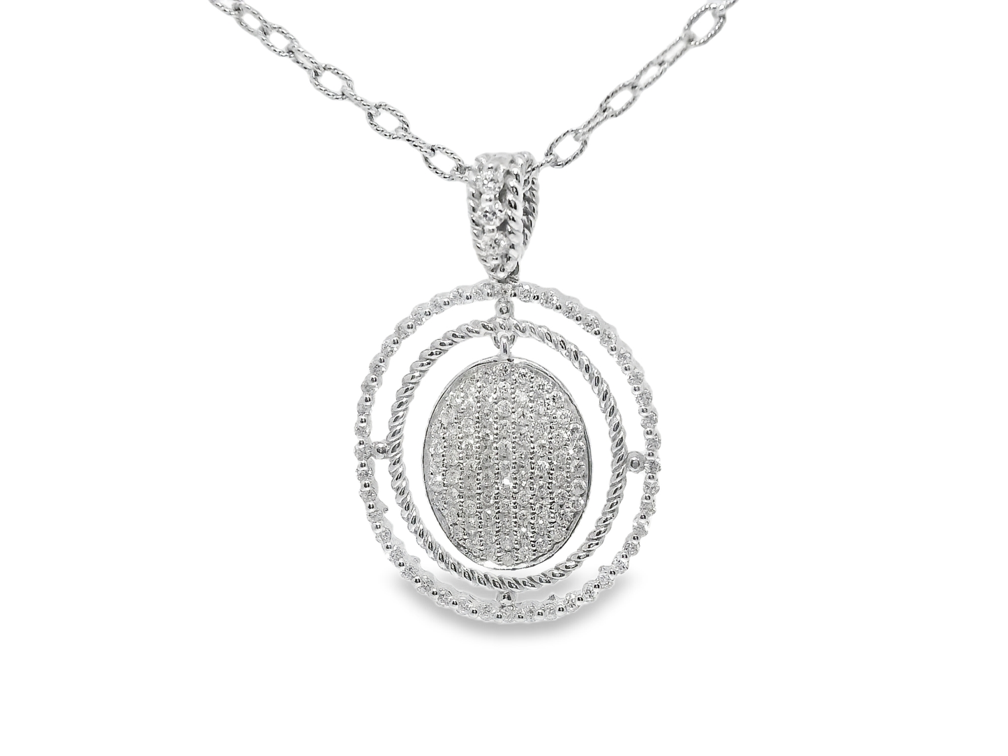 1.06ct diamond pendant in 14k white gold – Niara