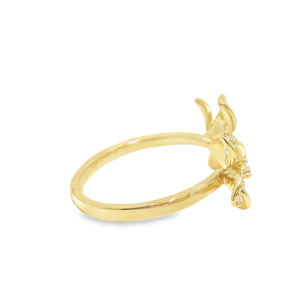 0.22Ct Diamond Ring 14k Yellow Gold