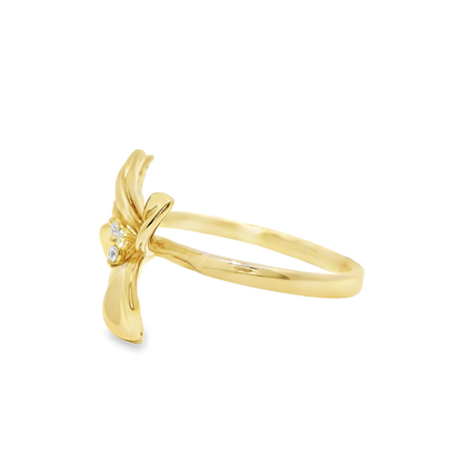 0.22Ct Diamond Ring 14k Yellow Gold