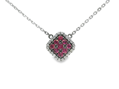 0.18ct diamond pendant in 14k white gold – Niara