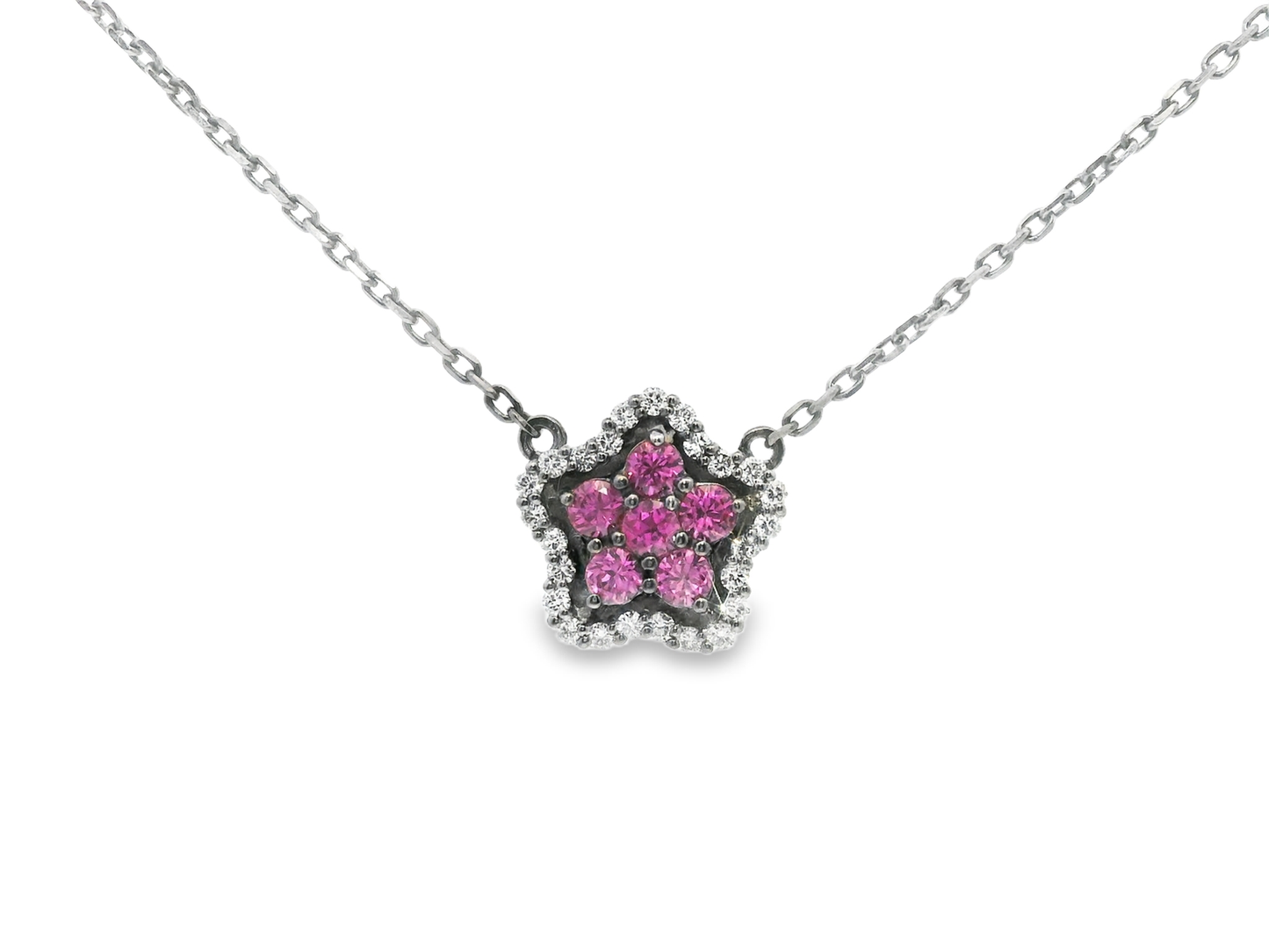 0.18ct diamond pendant in 14k white gold – Niara