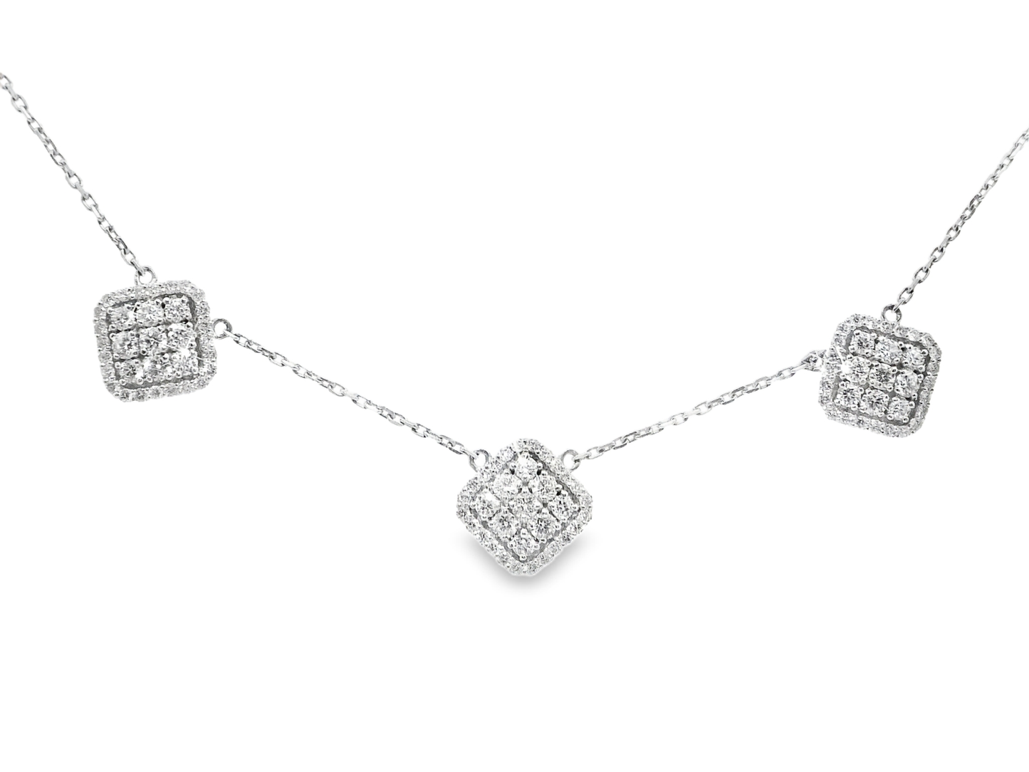 1.62CT Diamond Pendant 14k White Gold