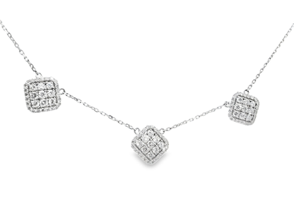 1.62CT Diamond Pendant 14k White Gold