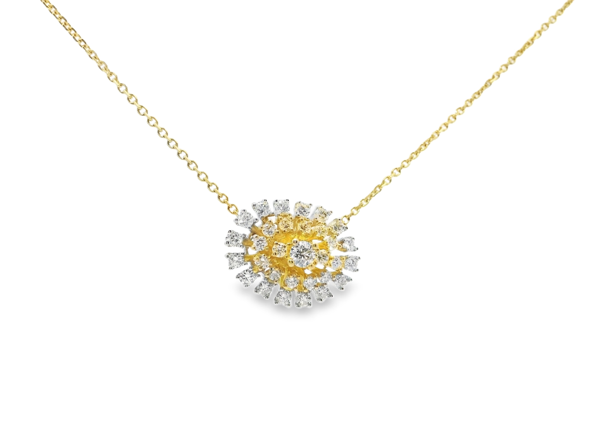 0.85ct diamond pendant in 14k yellow gold – Niara