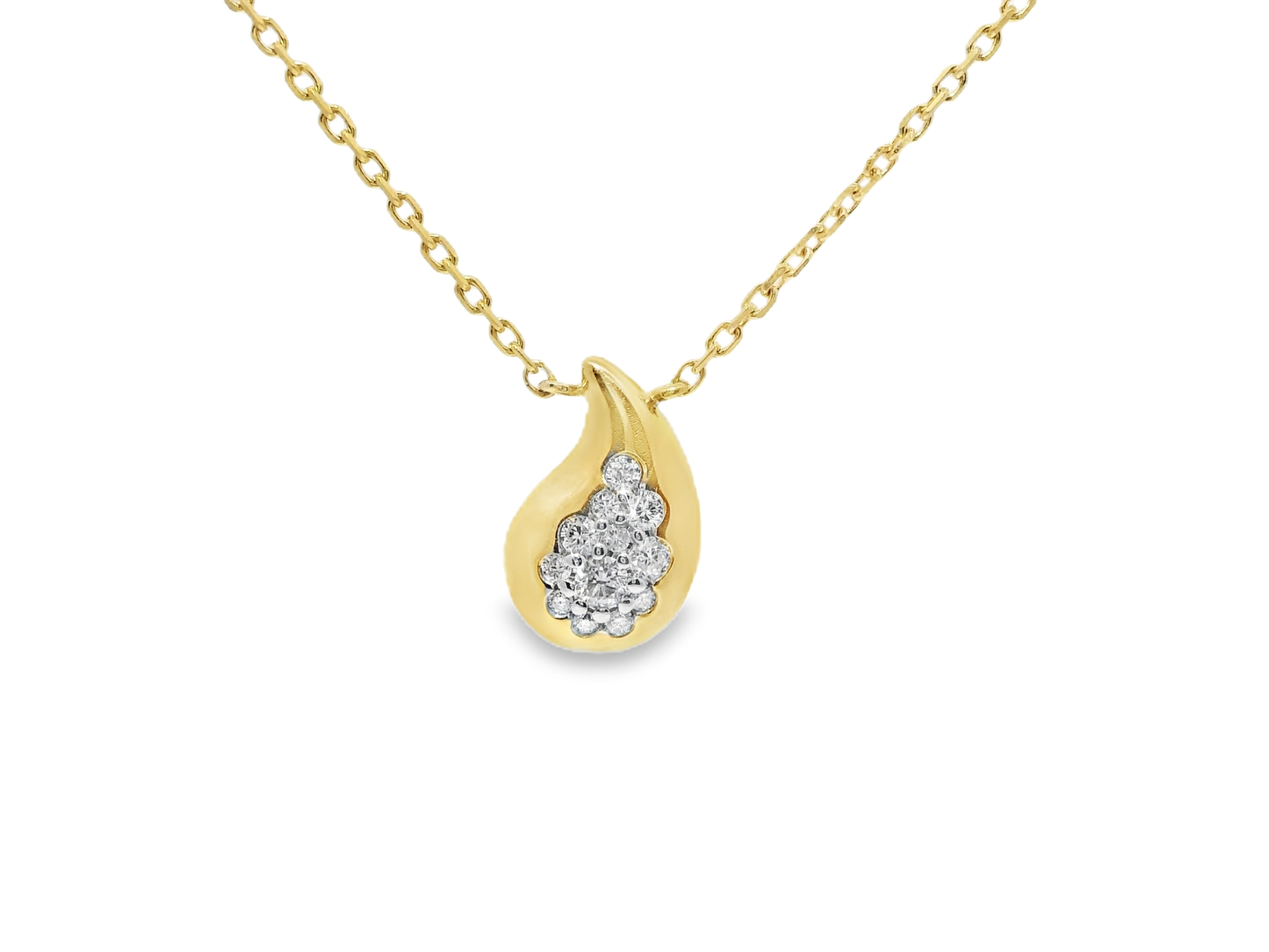 0.16ct diamond pendant in 14k yellow gold – Niara